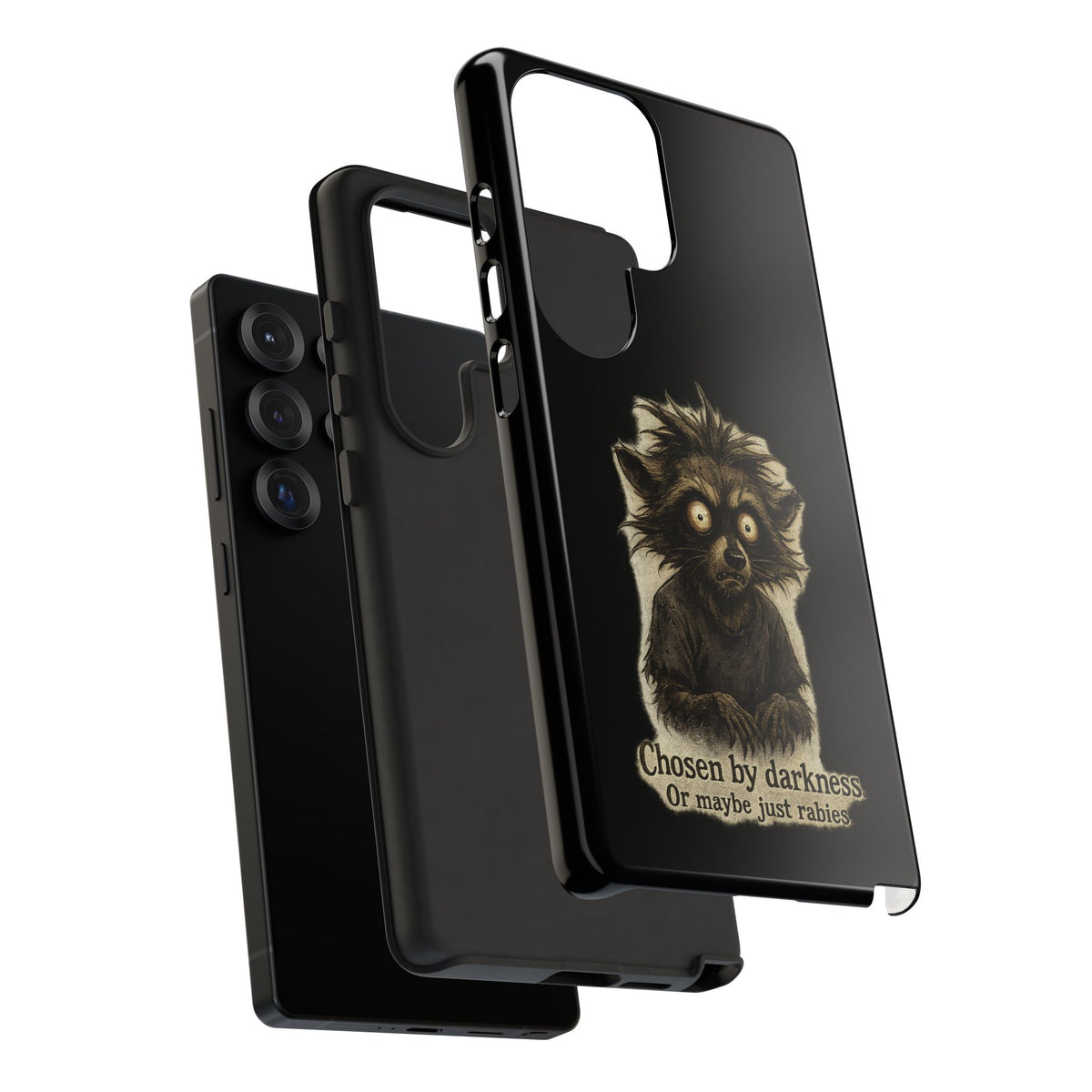 Phone Case — "Chosen by Darkness (Or Maybe Just Rabies)" Cute Creepy Lemur Design
