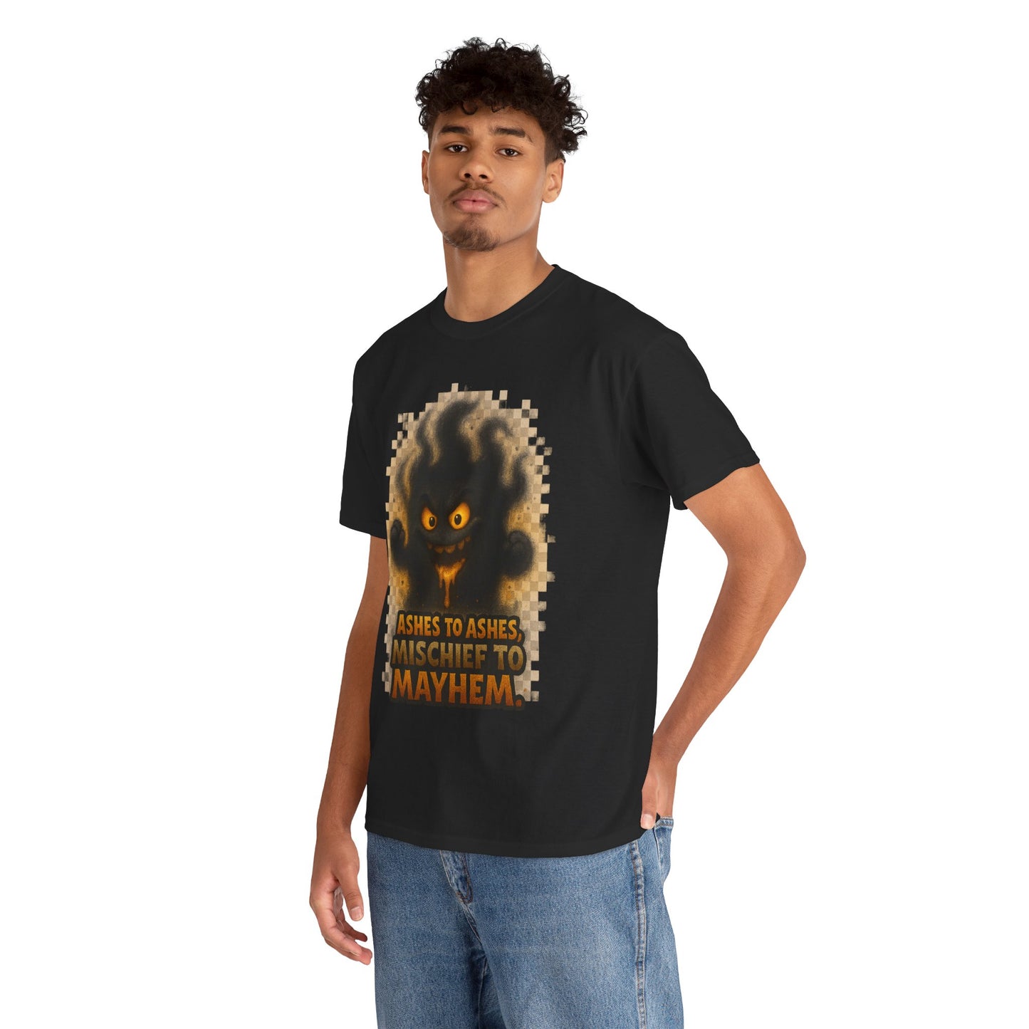 Ashes to Ashes Mischief to Mayhem T-Shirt | Halloween spooky design