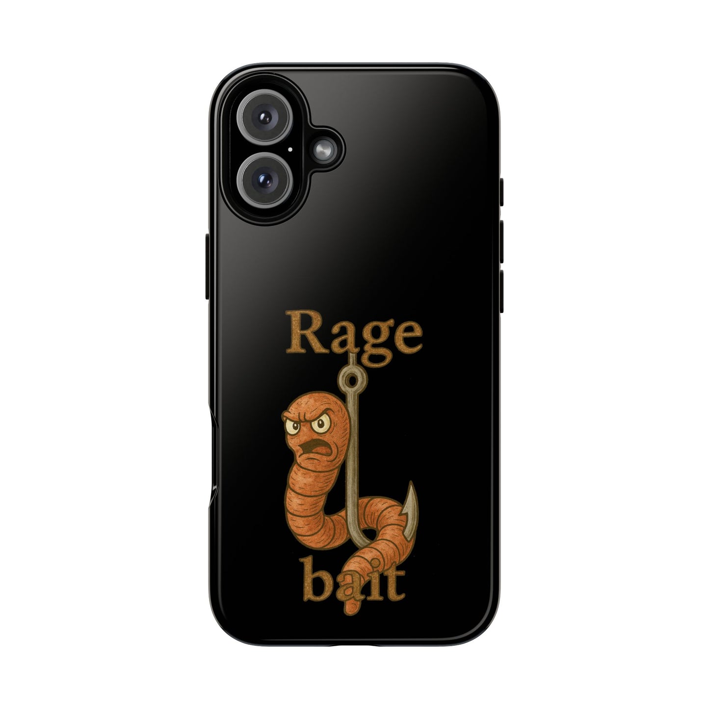 Phone Case — "Rage Bait" Angry Worm Fishing Design