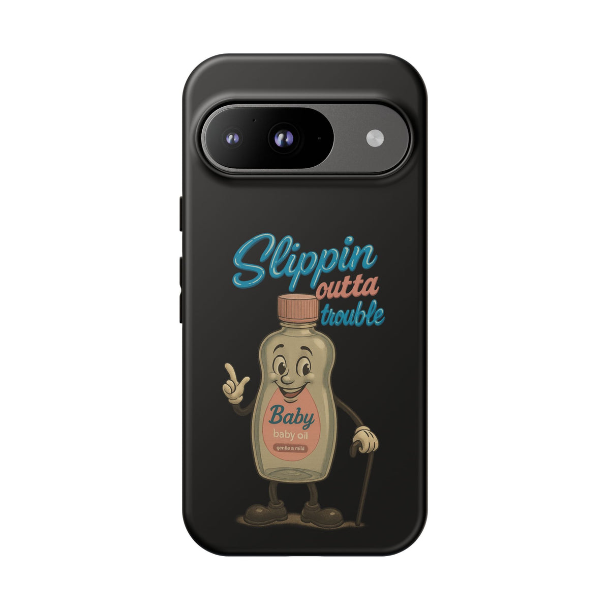 Phone Case — Retro 'Slippin Outta Trouble' Baby Bottle Design