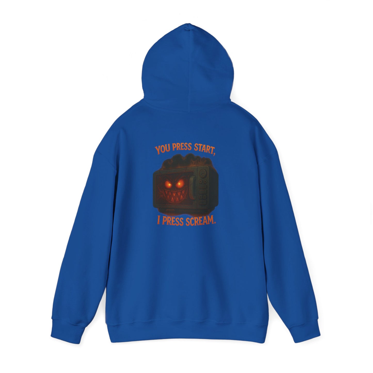 Spooky Hoodie — "You Press Start, I Press Scream" Halloween Sweatshirt