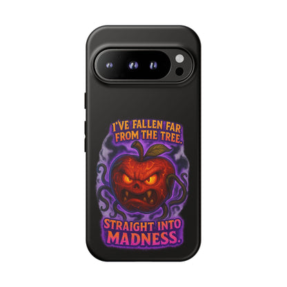 Phone Case — 'I've Fallen Far From the Tree, Straight Into Madness' Pumpkin Horror Design