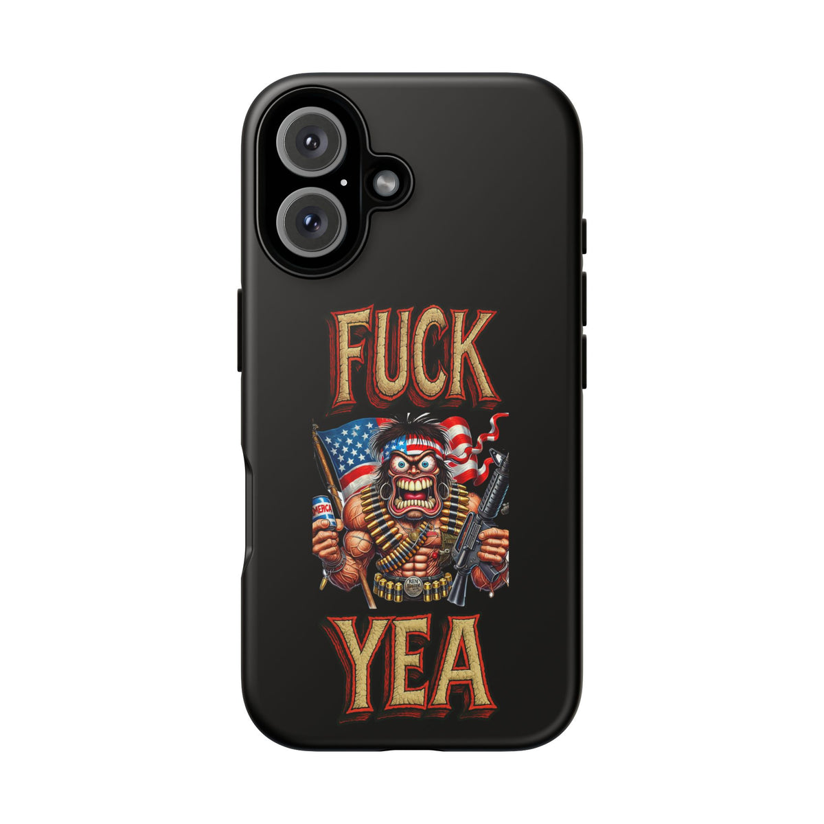 Phone Case — "FUCK YEA" Patriotic Skeleton Soldier Graphic