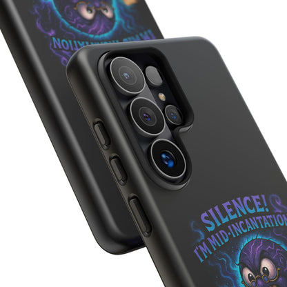 Phone Case — "Silence! I'm Mid-Incantation" Cute Angry Spider Magic Design
