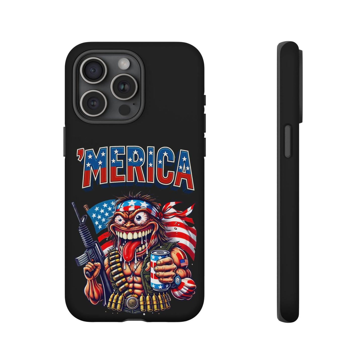 'MERICA Patriotic Phone Case — American Flag Madman Design