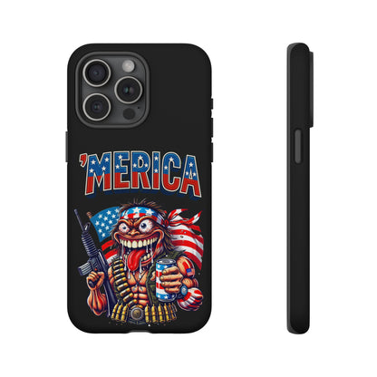 'MERICA Patriotic Phone Case — American Flag Madman Design