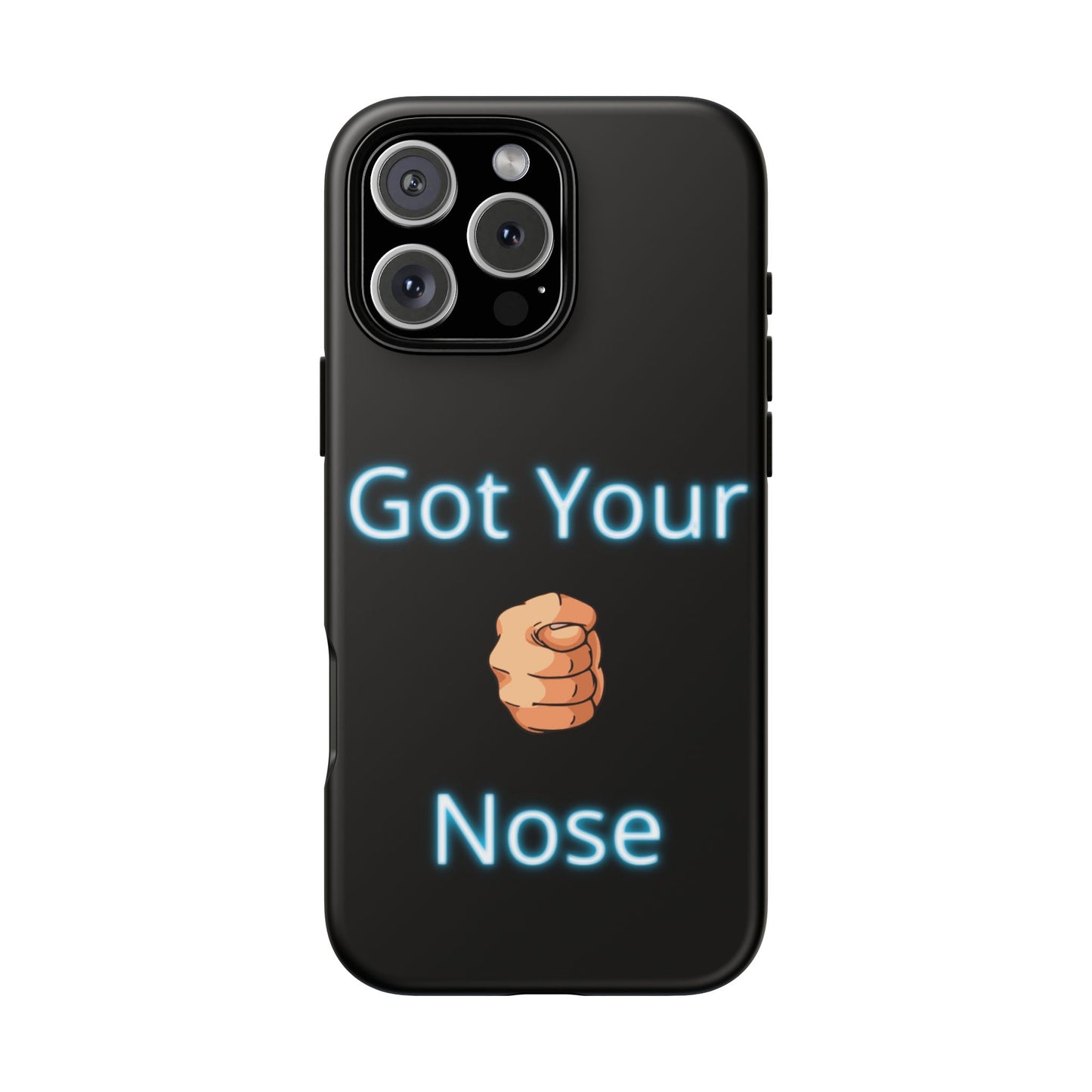 Got Your Nose Phone Case — Funny Neon Fist Design