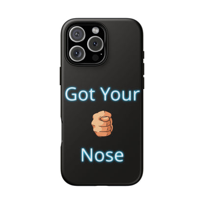 Got Your Nose Phone Case — Funny Neon Fist Design