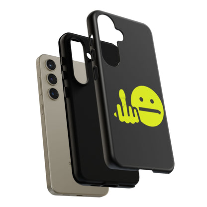 Phone Case — Neon Middle Finger Emoji Graphic