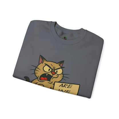 Are We Next – Angry Cat Protest Crewneck Sweatshirt