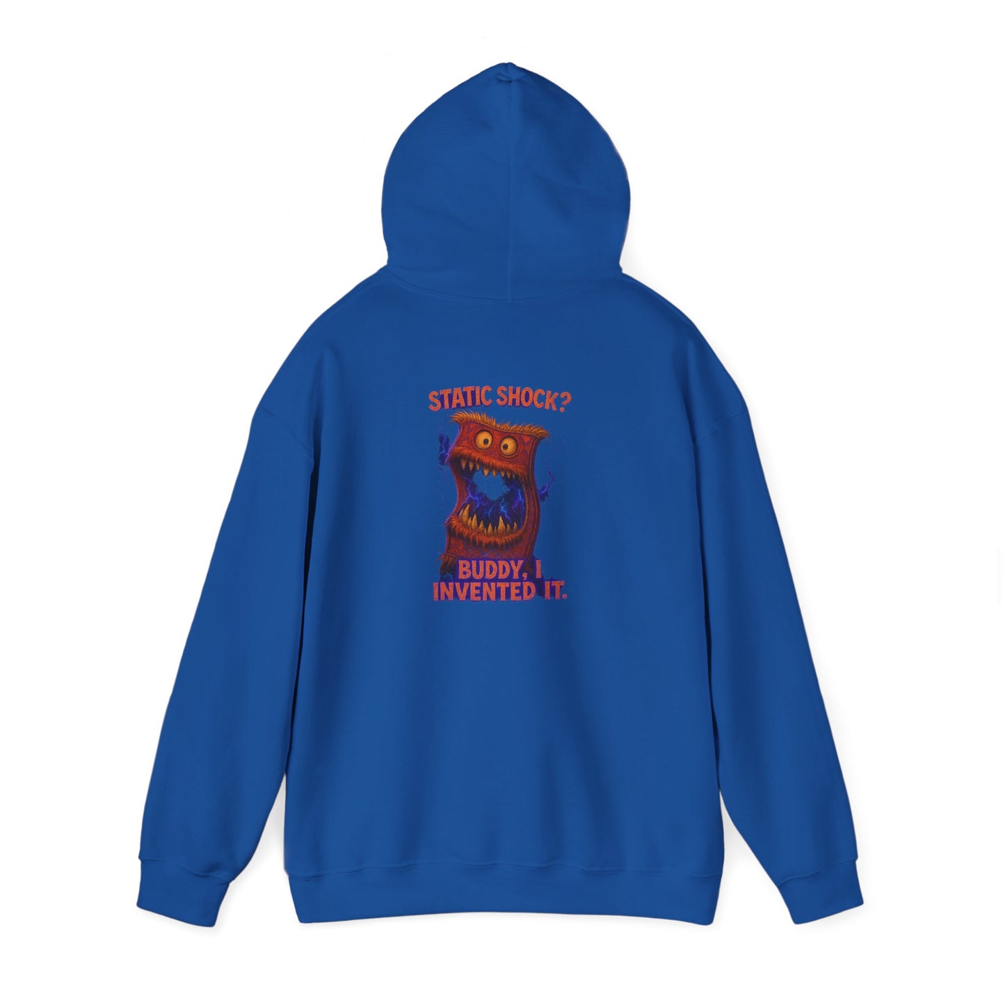 Hoodie — Playful 'Buddy Invented' Cartoon Owl Graphic Pullover