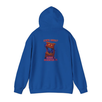 Hoodie — Playful 'Buddy Invented' Cartoon Owl Graphic Pullover