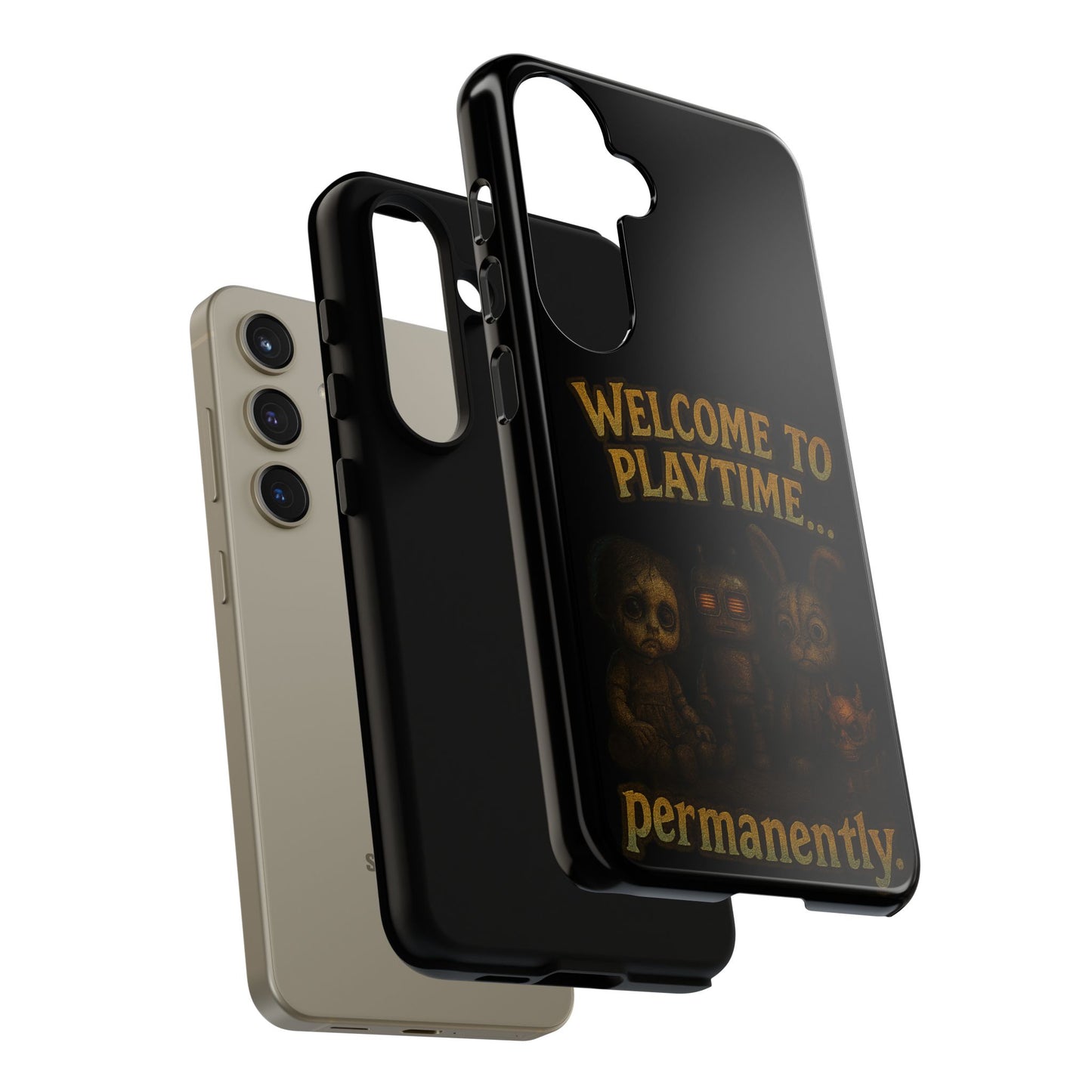 Phone Case — "Welcome to Playtime... Permanently." Horror Game Character Protective Case