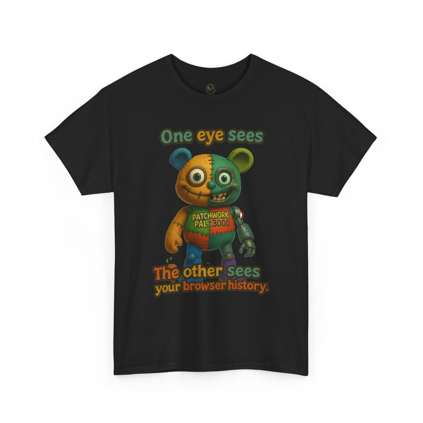 Two-Faced Teddy Bear Tee | One Eye Sees, The Other Sees Your Browser History
