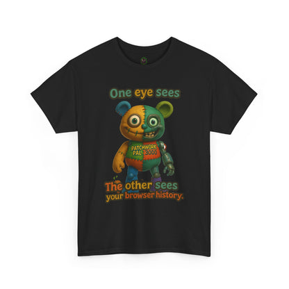 Two-Faced Teddy Bear Tee | One Eye Sees, The Other Sees Your Browser History