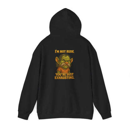 Troll Face Hoodie — "I'm Not Mad, You're Just Exhausting" Graphic Pullover
