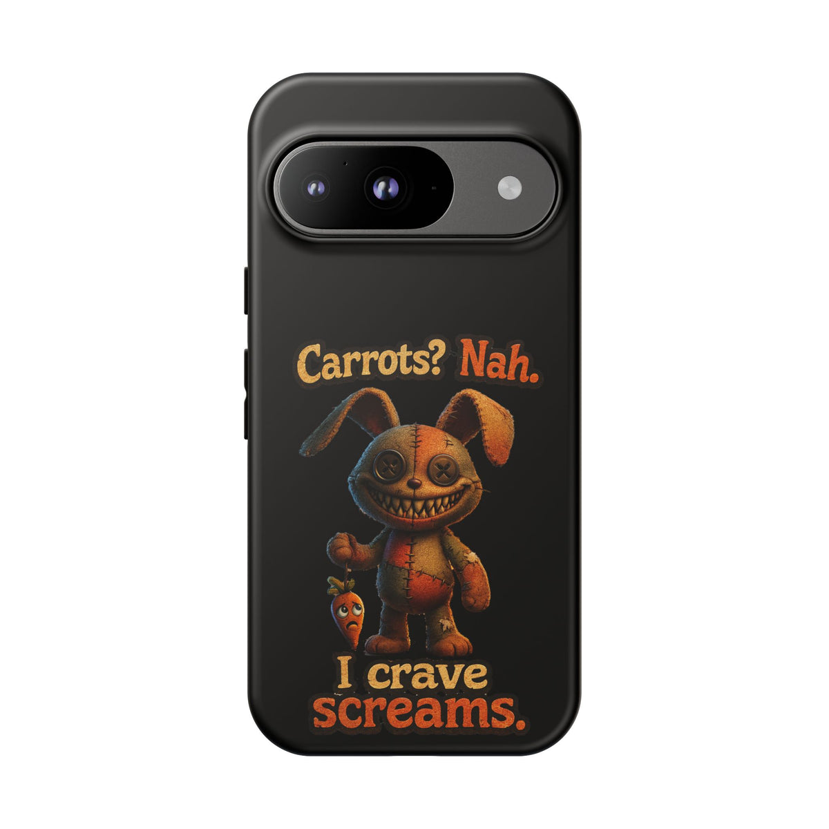 Phone Case — Creepy Bunny "Carrots? Nah. I crave screams." Halloween Horror Design