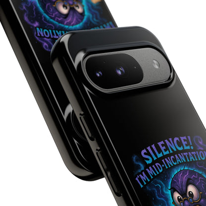Phone Case — "Silence! I'm Mid-Incantation" Cute Angry Spider Magic Design