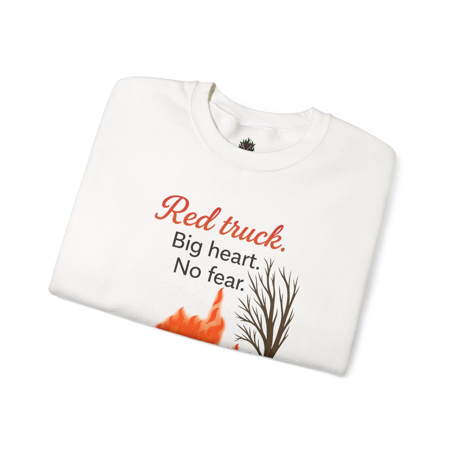 Red Truck Big Heart No Fear Crewneck Sweatshirt