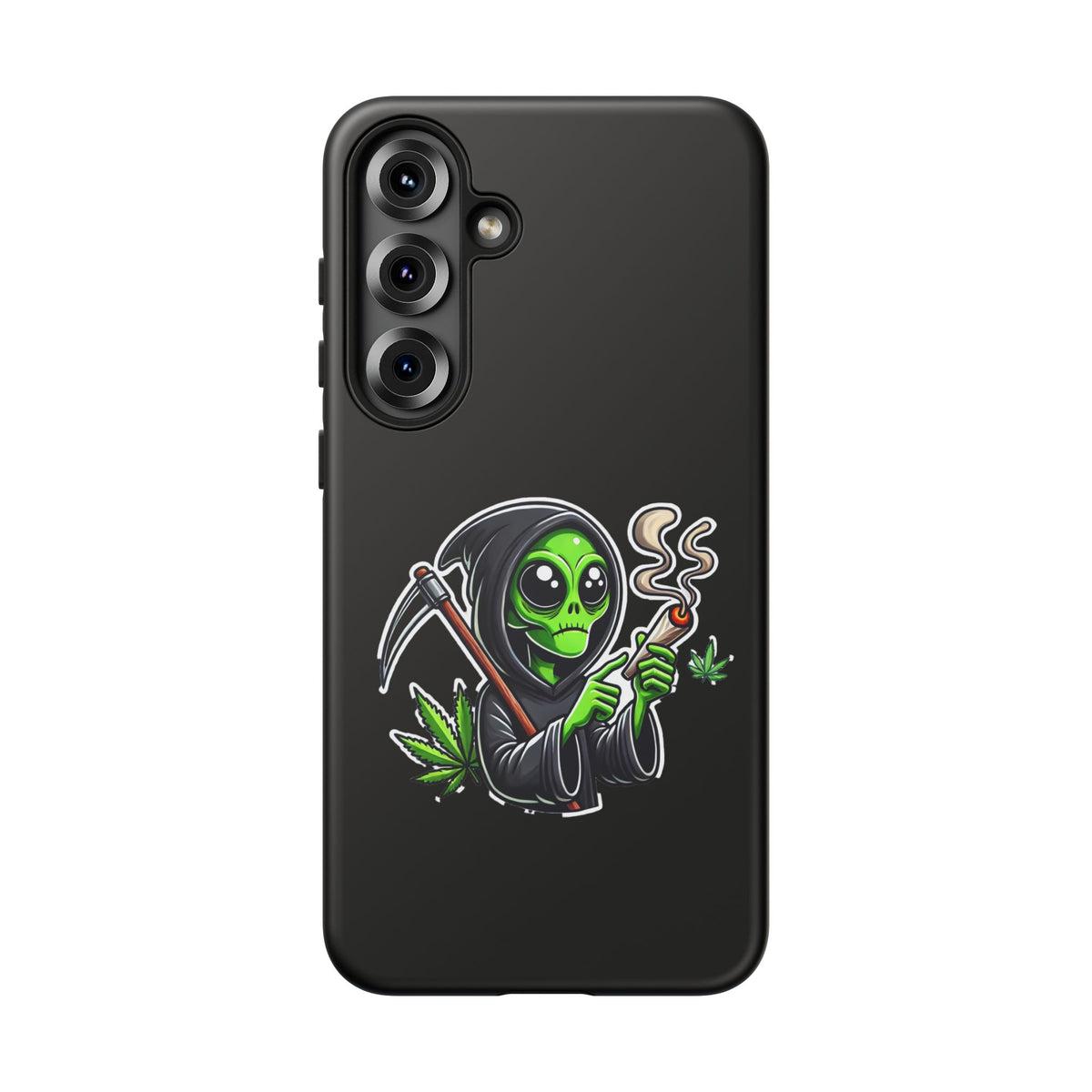 Reaper Alien Phone Case – Cute Grim Reaper Smoking Weed iPhone Case