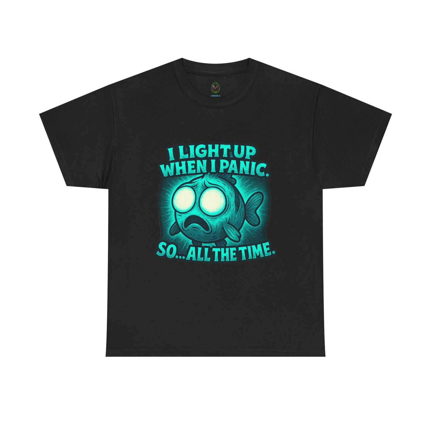 Glowing Panic Fish Tee | I Light Up When I Panic Graphic T-Shirt