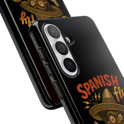 Spanish Fly Tough Phone Case — Retro Skull Sombrero Design