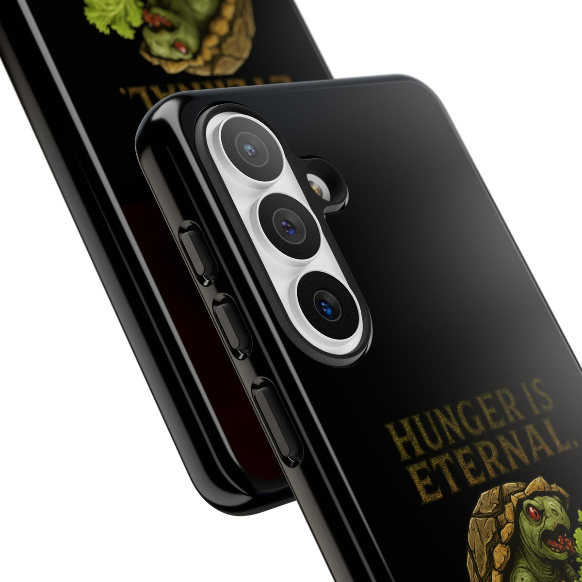 Phone Case — "Hunger Is Eternal, Your Fingers Are Optional" Turtle Monster Design