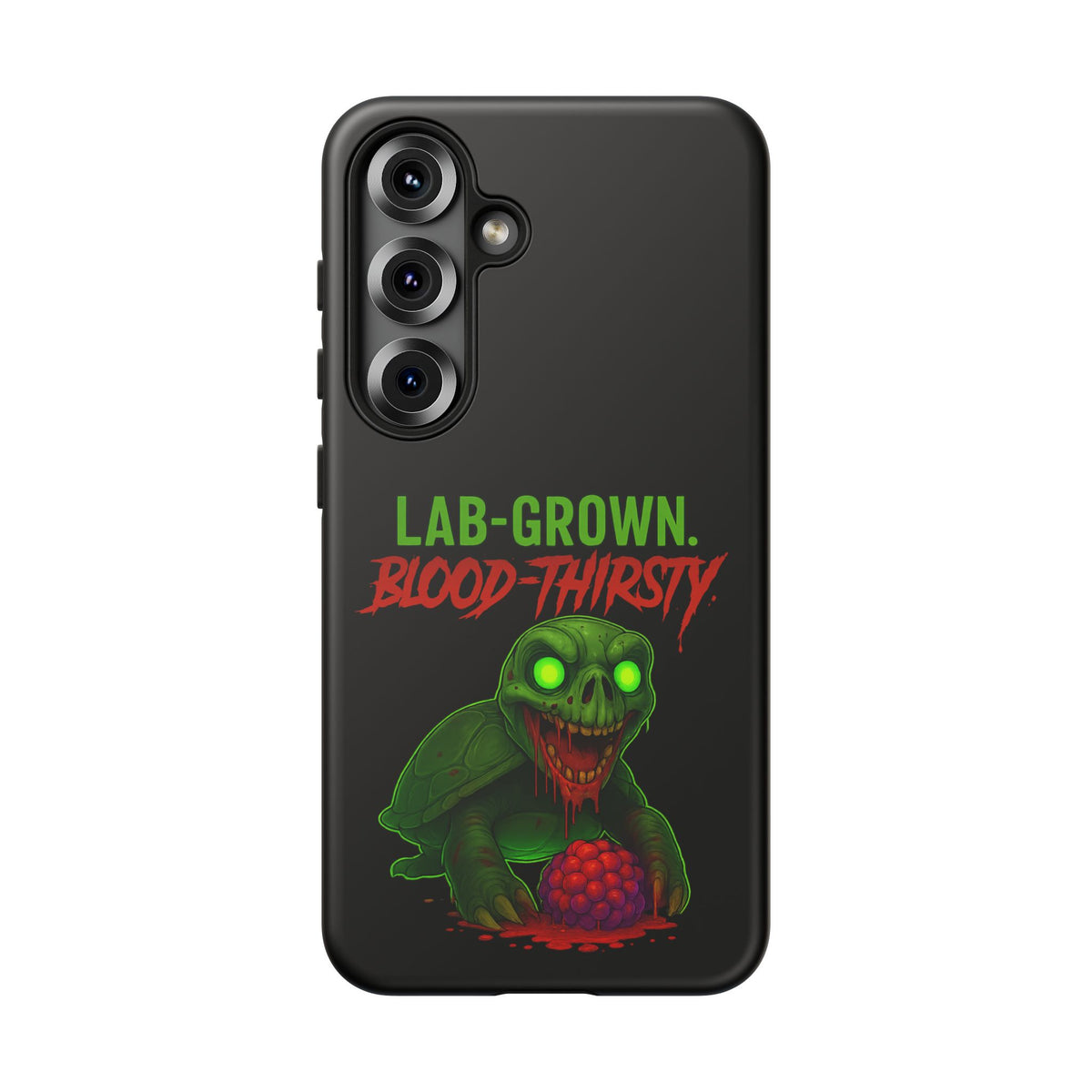 Phone Case — “Lab-Grown. Blood-Thirsty!” Green Monster Horror Design