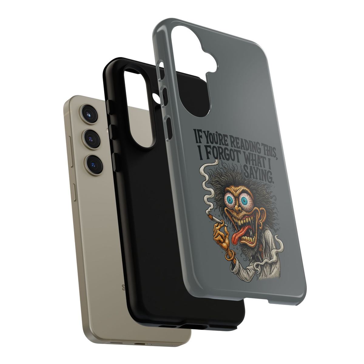Phone Case — "If You're Reading This I Forgot What I Was Saying" Retro Crazy Cartoon Design