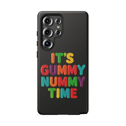 Phone Case — "It's Gummy Nummy Time" Colorful Candy Lettering Protective Case