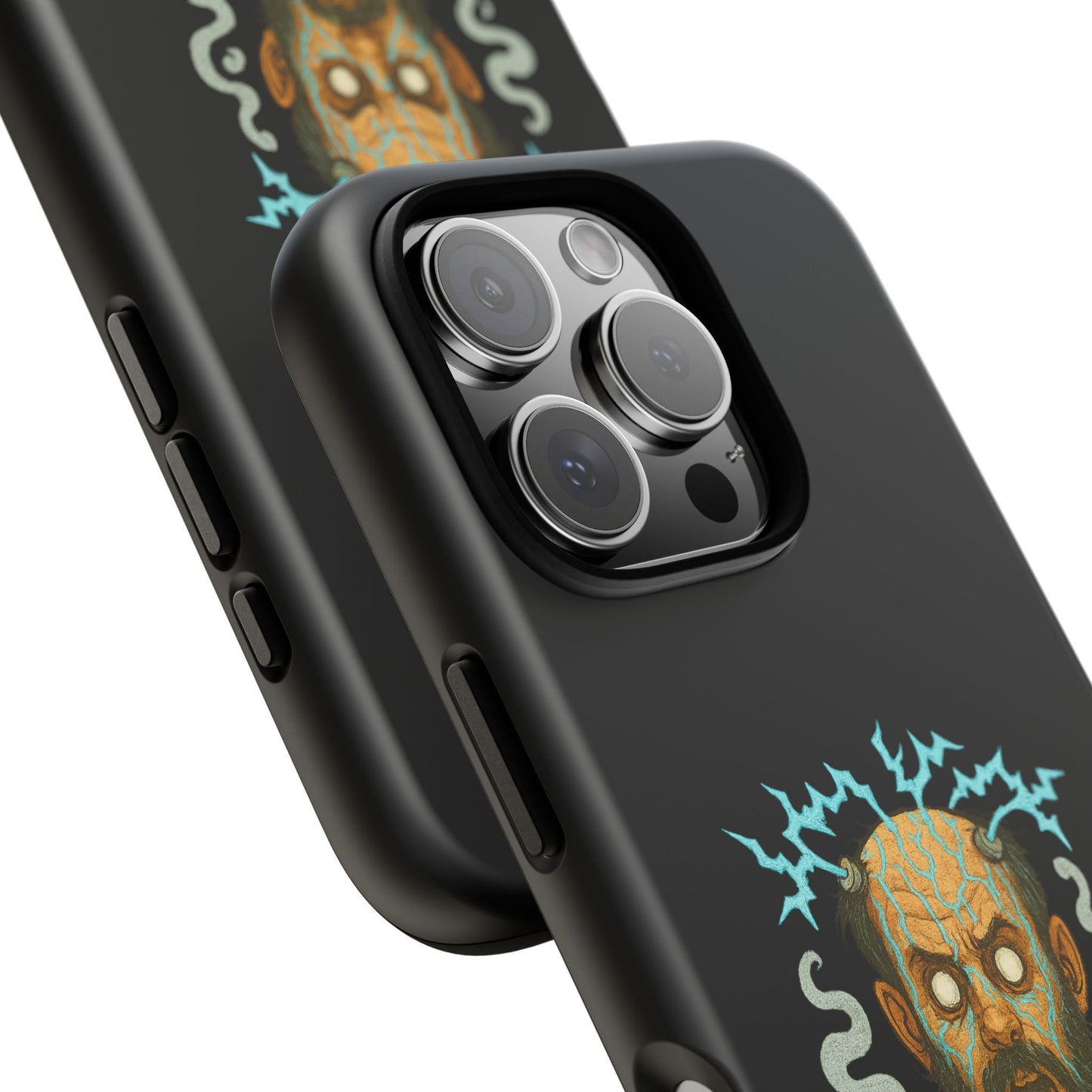Phone Case — “I’m Not Charged Up… I’m Barely Contained” Electric Horror Design