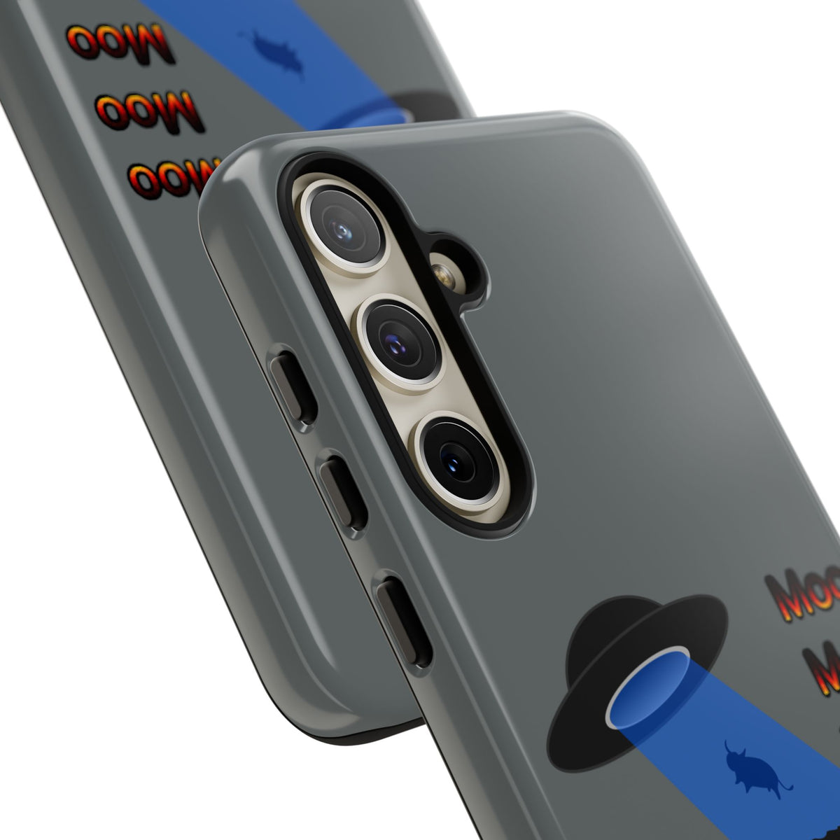 Phone Case — Funny UFO Cow Abduction Design with “Moo Moo Moo”