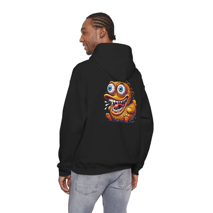 Hoodie — Whimsical Big-Eyed Monster Cartoon Back Print