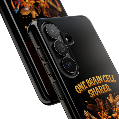 Phone Case — 'One Braincell Shared, Constantly Fighting for Custody' Funny Rivalry Cartoon