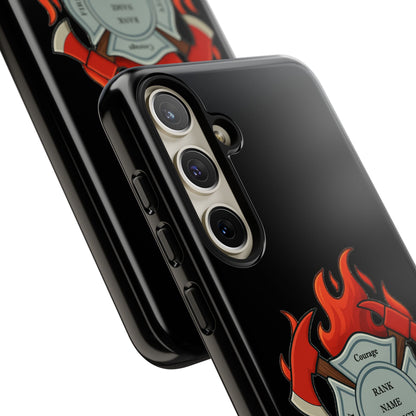 Firefighter Maltese Cross Phone Case — Custom Rank/Name/District Design