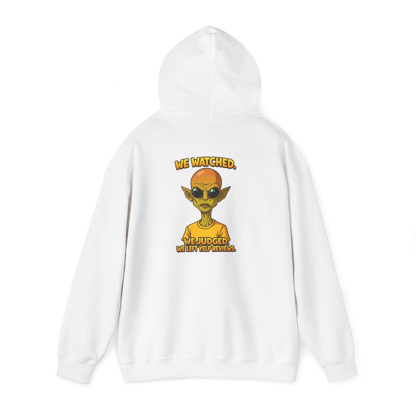 Alien Graphic Hoodie - "We Judged, We’ve Deported" Satirical UFO Sweatshirt
