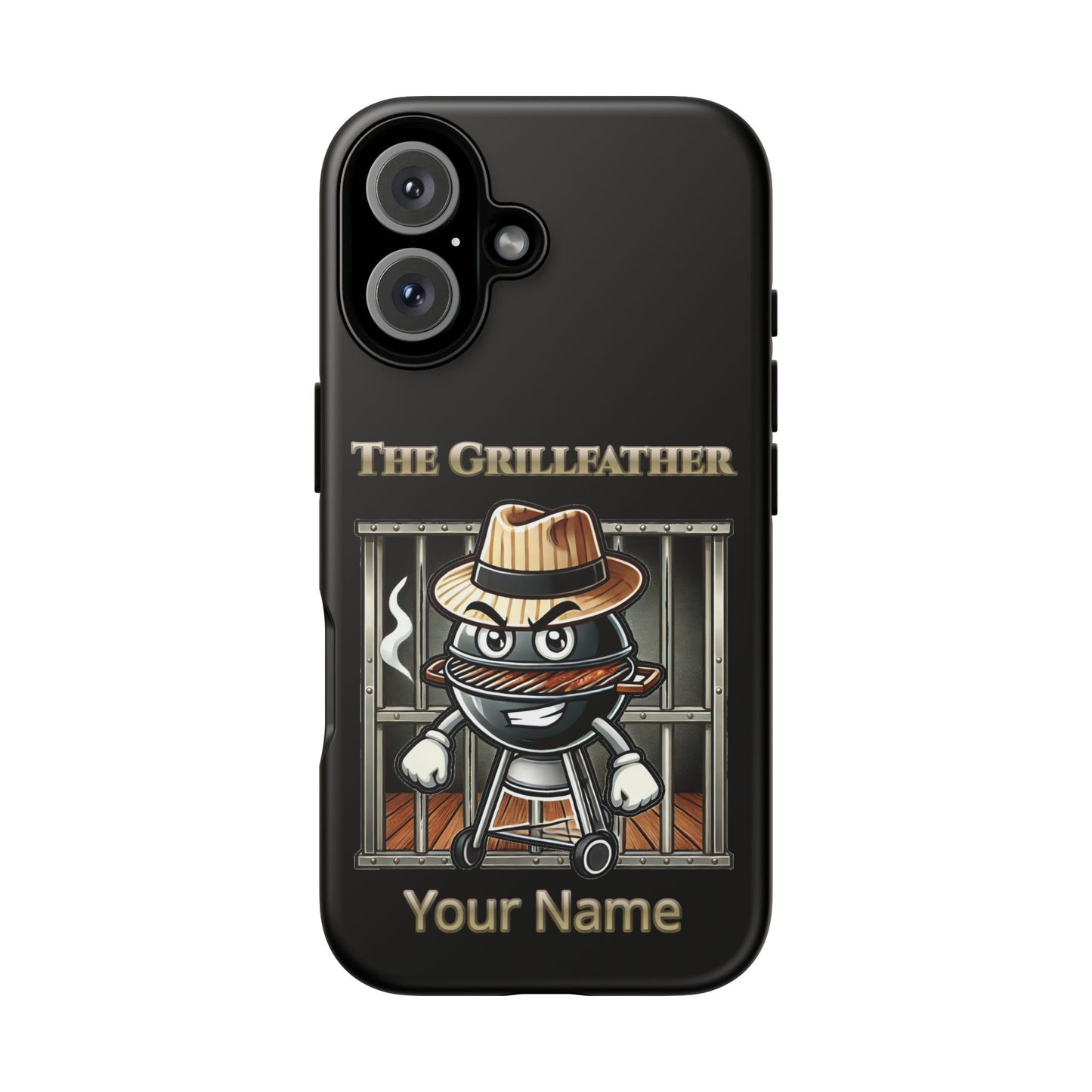 Grillfather Personalized Phone Case — Funny BBQ Smoker Design