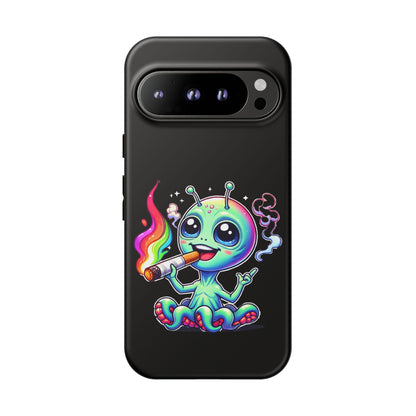 Alien Smoking Rainbow Joint Phone Case — Cute Psychedelic Cannabis iPhone Cover