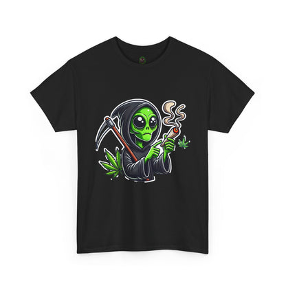 Grim Reaper Alien Smoking Joint T‑Shirt