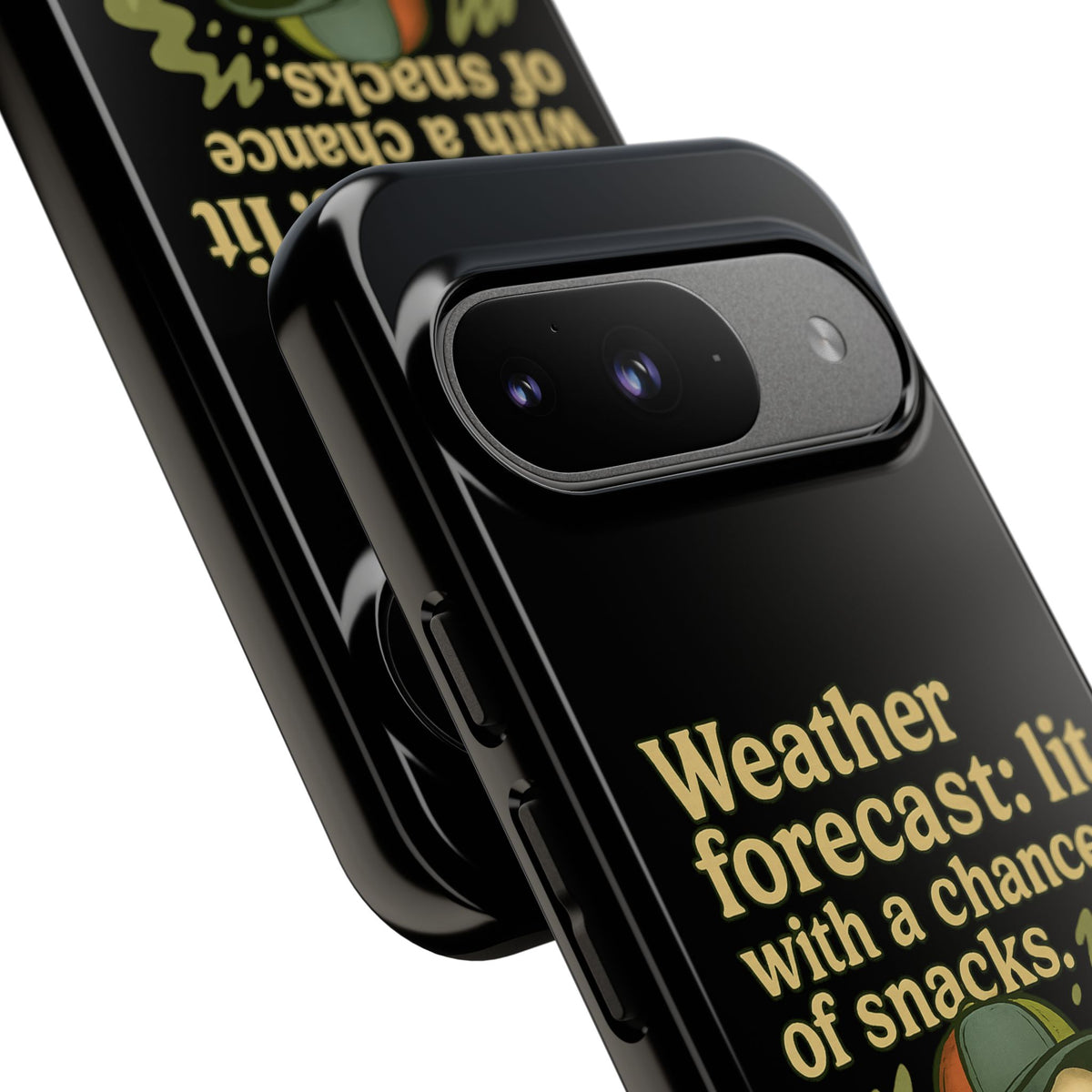 Phone Case — "Weather Forecast: Lit with a Chance of Snacks" Retro Graphic
