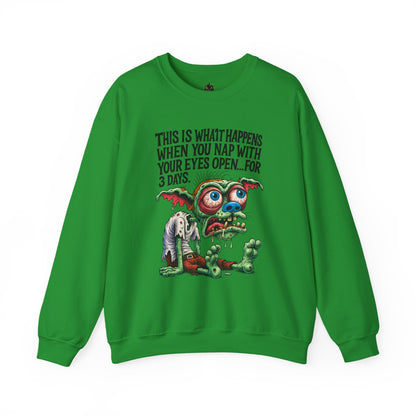 Open Nap Zombie Creature Crewneck