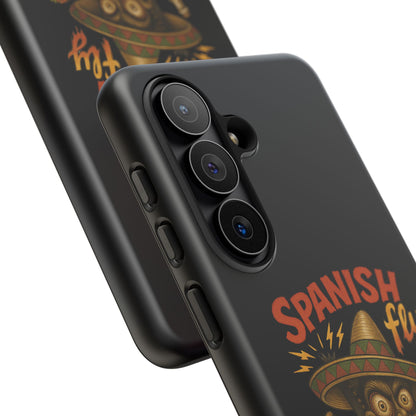 Spanish Fly Tough Phone Case — Retro Skull Sombrero Design