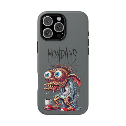 Mondays Zombie Character Phone Case – Funny Groggy Coffee Phone Cover