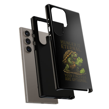 Phone Case — "Hunger Is Eternal, Your Fingers Are Optional" Turtle Monster Design