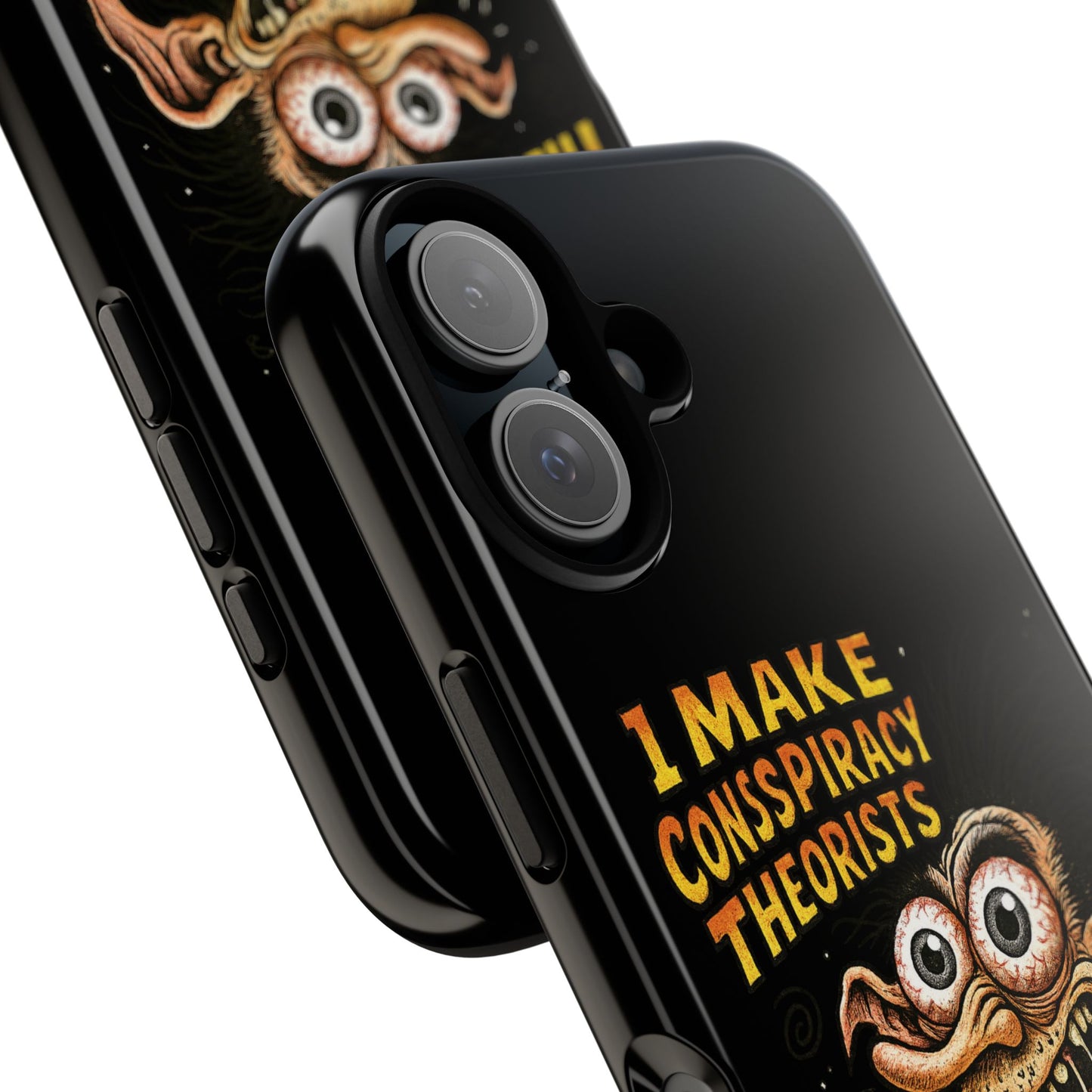 Phone Case — "I Make Conspiracy Theorists Look Lazy" Funny Retro Monster Design