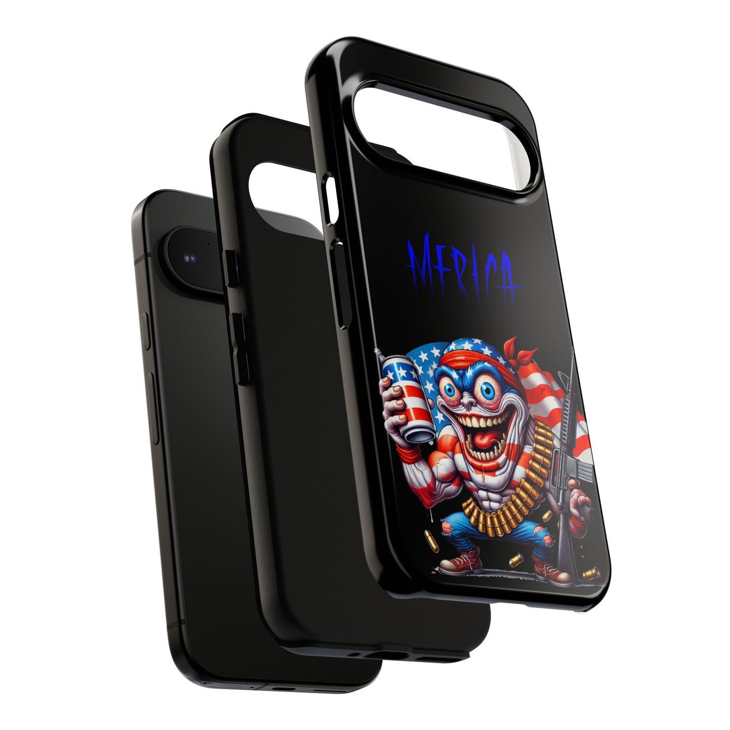 Phone Case — Patriotic 'Merica Clown with Flag, Beer & Rifle