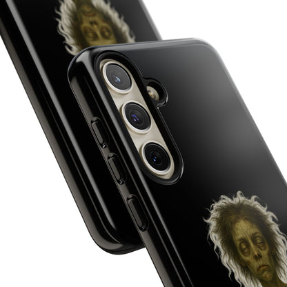 Phone Case — “Cursed to Rise Before Coffee Was Brewed” Goth Horror Design