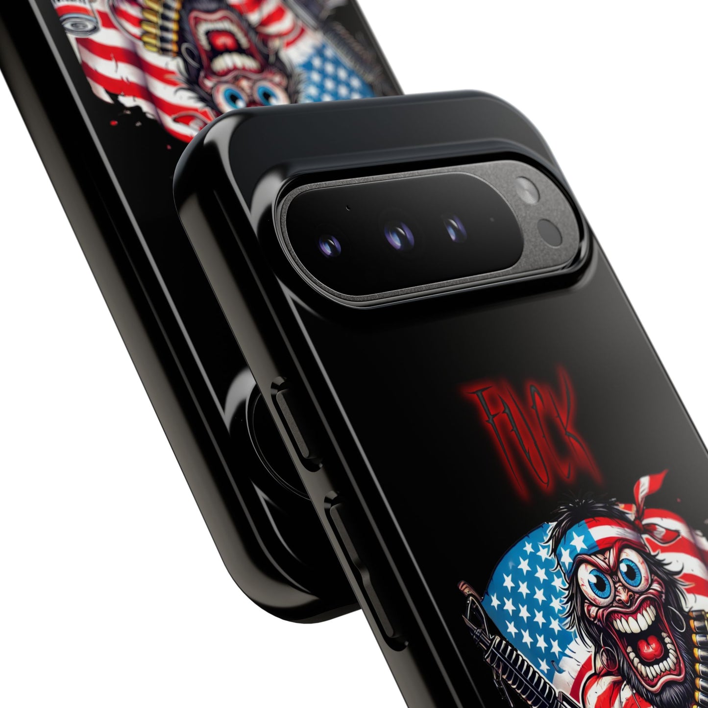Phone Case — American Flag Skull Soldier Design (Tough Cases)