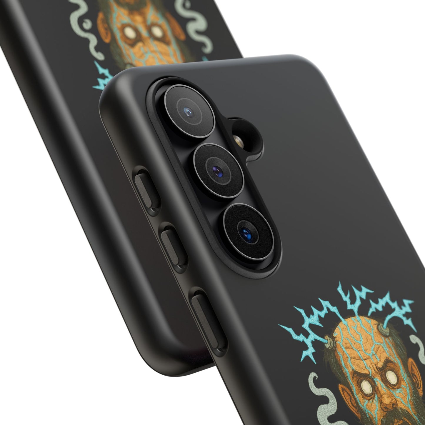 Phone Case — “I’m Not Charged Up… I’m Barely Contained” Electric Horror Design