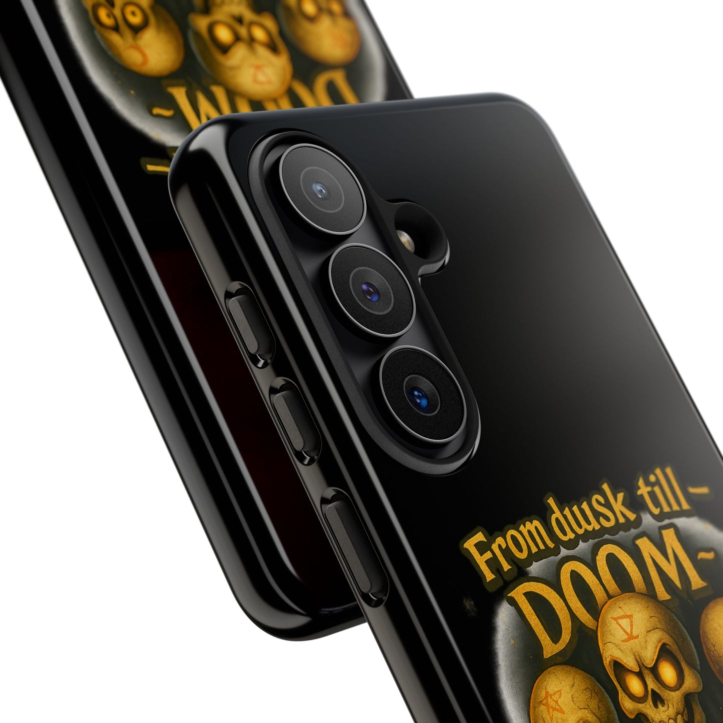 Phone Case — "From Dusk Till Doom We Jam" Skeleton Band Design